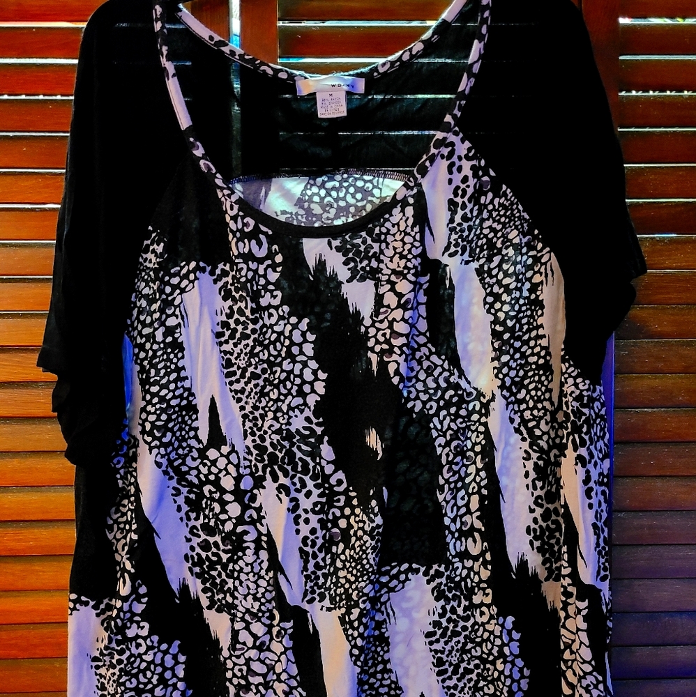 WDNY medium black/white oversized shirt
